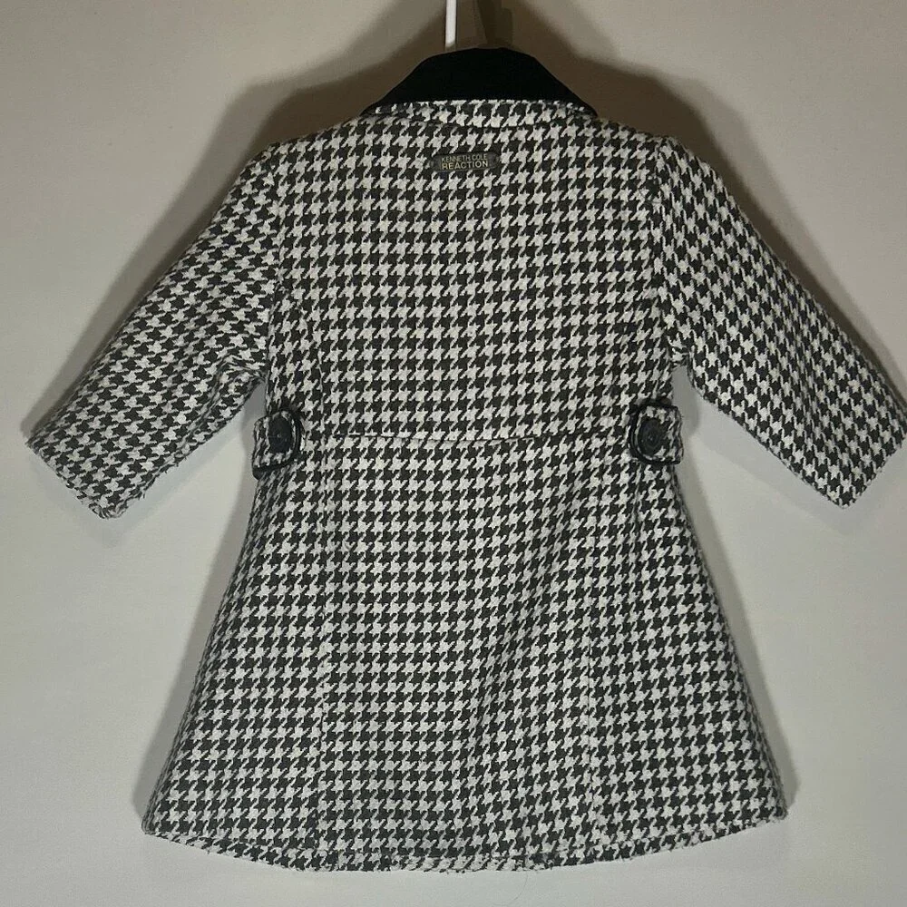 Kenneth Cole Reaction 12M SZ Vintage inspired Houndstooth Girls Winter Coat Clas